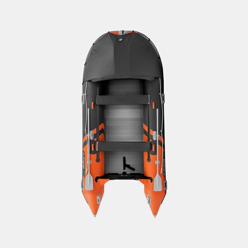 Надувная лодка GLADIATOR C420AL оранжево-темносерый