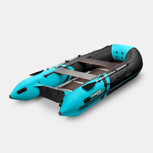 Надувная лодка GLADIATOR B420 черно-бирюзовый