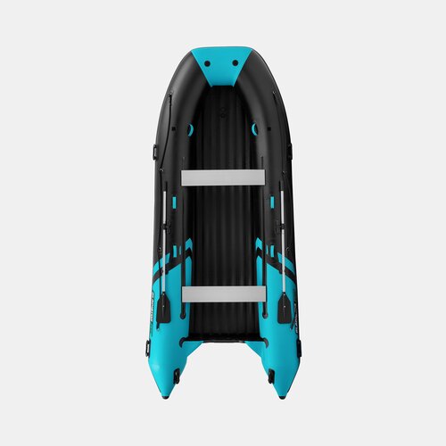 Надувная лодка GLADIATOR E450PRO черно-бирюзовый